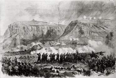 La expedición abisinia: La batalla en Arogee, antes de Magdala, el Viernes Santo, 10 de abril, publicado en 